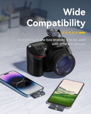 Hollyland HollyView LARK M2, Wireless Lavalier Microphone, (2TX+3RX), Compatible With Camera, iPhone, Android, 1000ft LOS Range, Hi-Fi Audio, Noise Cancellation, Black - Image 5