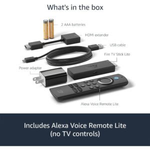 Amazon Fire TV Stick Lite with Alexa Voice Remote Lite, Plays 720p HD & 1080p FHD Video, 8GB Storage, BT 5.0, Dual-Band Wi-Fi 5, HDMI Connector, Stream Movies, Music, TV, Black - Image 3