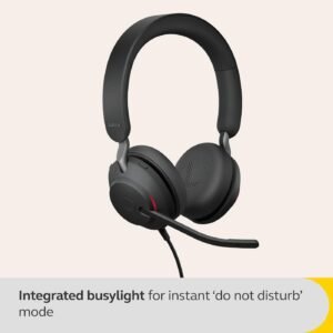 Jabra Evolve2 40 SE Wired Noise-Cancelling Stereo Headset With 3-Microphone Call Technology and USB-A Cable - MS Teams Certified, Works with All Other Platforms, Black - Image 6