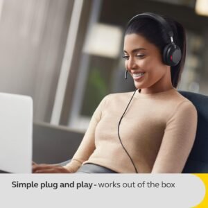 Jabra Evolve2 40 SE Wired Noise-Cancelling Stereo Headset With 3-Microphone Call Technology and USB-A Cable - MS Teams Certified, Works with All Other Platforms, Black - Image 4