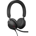 Jabra Evolve2 40 SE Wired Noise-Cancelling Stereo Headset With 3-Microphone Call Technology and USB-A Cable - MS Teams Certified, Works with All Other Platforms, Black