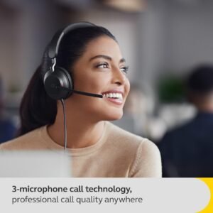 Jabra Evolve2 40 SE Wired Noise-Cancelling Stereo Headset With 3-Microphone Call Technology and USB-A Cable - MS Teams Certified, Works with All Other Platforms, Black - Image 10
