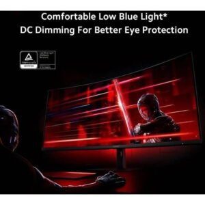 Xiaomi Curved Gaming Monitor, 34" UWQHD VA Display, 180Hz Refresh Rate, 1ms (MPRT) Response Time, AMD FreeSync Premium Technology, 1500R Curvature, 16.7m Color Display - Image 7