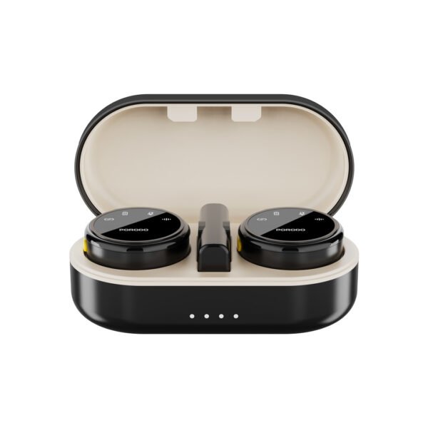 Porodo Lavalier Microphones Type-C Connector with Lightning Adapter - Blac - Image 2