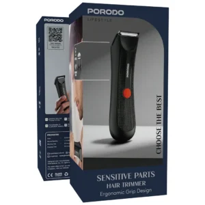 Porodo Lifestyle Sensitive Parts Hair Trimmer Ergonomic Grip Design - Black - Image 4