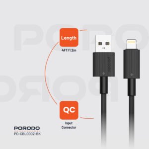 Porodo 3M USB-A to Lightning Durable Charging Cable - Image 5