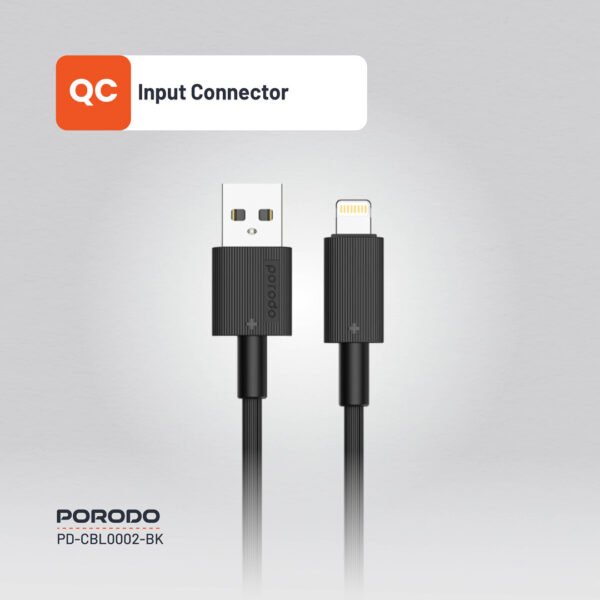 Porodo 3M USB-A to Lightning Durable Charging Cable - Image 3