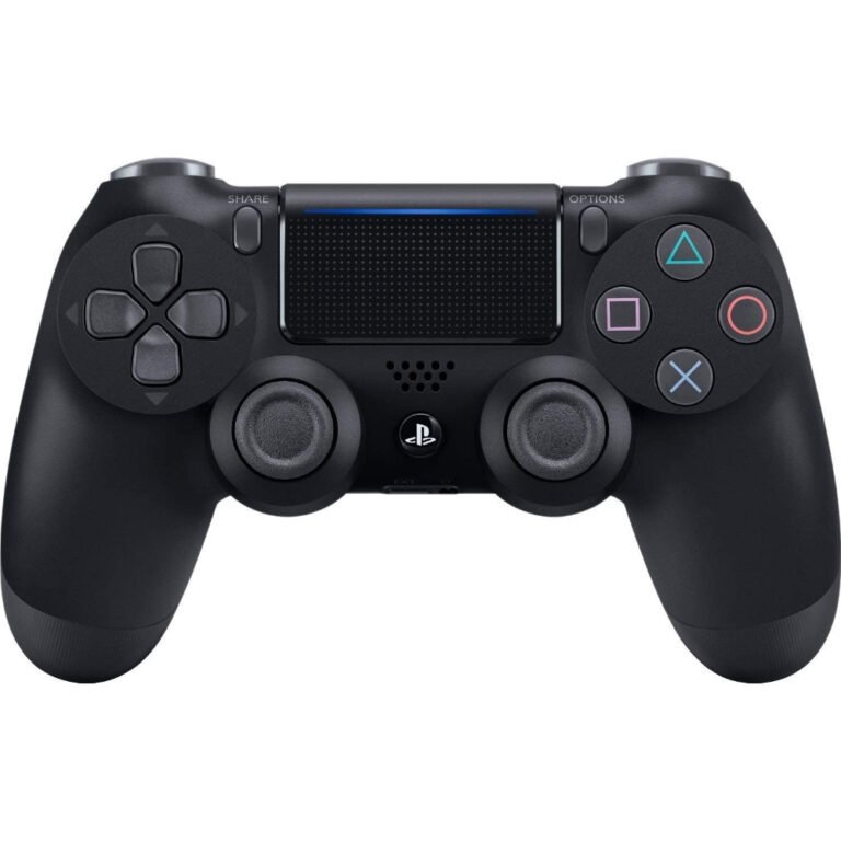 Sony PS4 DualShock 4 Wireless Controller, Refined Analogue Sticks & Triggers, 3.5mm Audio Jack, Motion Sensors, Built-In Accelerometer & Speaker, Black