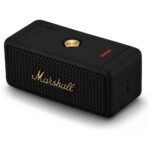 Marshall Emberton II Portable Bluetooth Speaker, 2" Dynamic Driver, Bluetooth 5.1, 30H Playtime, 10m Range, Multi Directional Control Knob, USB-C Connect, IP67 Rated, Black/Brass