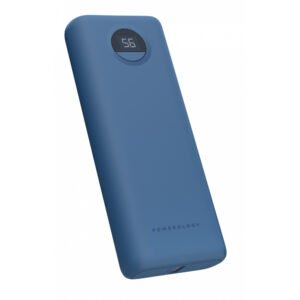 Powerology 20000mAh Compact Power Bank 30W PD & QC3.0 USB-A and USB-C Power Bank - Blue