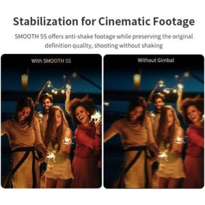 Zhiyun Smooth 5S Combo Professional Gimbal Stabilizer for Smartphone, Handheld 3-Axis Phone Gimbal, Portable Stabilizer Compatible with iPhone and Android - Gray - Image 16