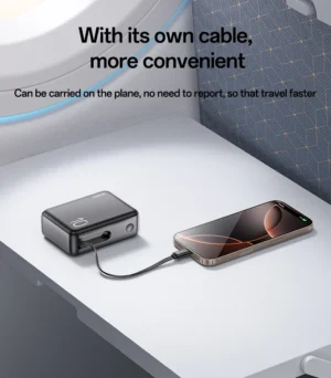 YESIDO YP70 10000mAh Power Bank Portable Charger with 70cm Retractable Type C Cable - Image 11