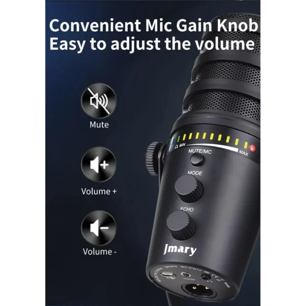 Jmary MC-PW12 Professional USB Microphone For Podcasting, Gaming, Streaming, Recordings - Image 7