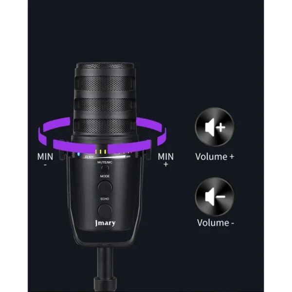 Jmary MC-PW12 Professional USB Microphone For Podcasting, Gaming, Streaming, Recordings - Image 9
