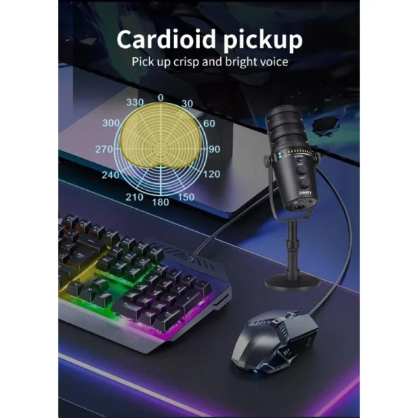 Jmary MC-PW12 Professional USB Microphone For Podcasting, Gaming, Streaming, Recordings - Image 13