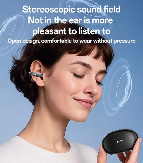YESIDO YSP27 OWS Wireless Bluetooth-Compatible Ear Clip Earphones Open-Ear Design ENC Noise Cancellation Headset - Image 4
