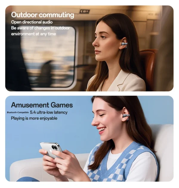 YESIDO YSP27 OWS Wireless Bluetooth-Compatible Ear Clip Earphones Open-Ear Design ENC Noise Cancellation Headset - Image 5