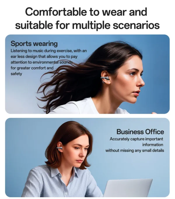 YESIDO YSP27 OWS Wireless Bluetooth-Compatible Ear Clip Earphones Open-Ear Design ENC Noise Cancellation Headset - Image 6