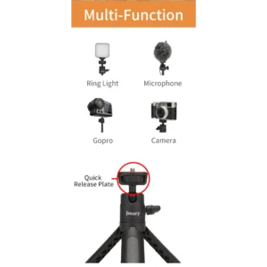 JMARY MT19 Portable Mini Extendable Selfie Stick Camera Mobile Phone Holder Live Streaming Tripod Desktop Stand - Image 12