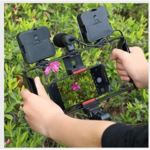 Plokama PK-778 Vlogger Cellphone Video Kit, LED Mobile Camera Photography, Tripod, LED Flashlight, Microphone, Phone Holder, Remote Control - Image 5