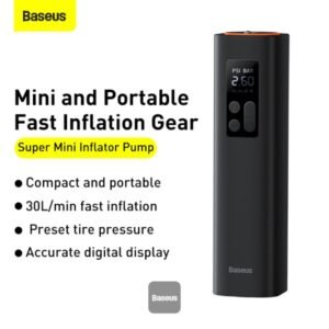 Baseus Super Mini Inflator Pump Air Compressor Portable Hand-Held - Image 7
