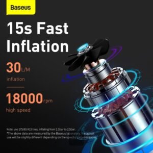 Baseus Super Mini Inflator Pump Air Compressor Portable Hand-Held - Image 3