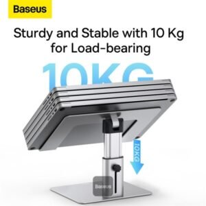 Baseus Metal Adjustable Laptop Stand Compatible With 11 To 17.3 Inches Silver - Image 4