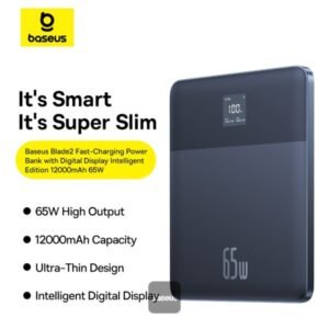 Baseus Blade 2 12000mAh Power Bank | 65W Fast Charging Ultra Thin Digital Display Intelligent Edition Battery Pack For Laptop/MacBook & Phones - Image 10
