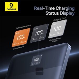 Baseus Blade 2 12000mAh Power Bank | 65W Fast Charging Ultra Thin Digital Display Intelligent Edition Battery Pack For Laptop/MacBook & Phones - Image 5