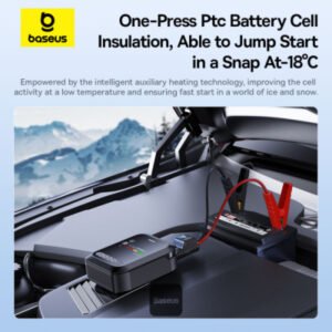 Baseus Primetrip Series Super Energy 4in1 Car Jump Starter 1200A with 150 PSI Tire Inflator, 3000mAh Power Bank & Flashlight | Color Display - Image 14
