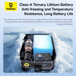 Baseus Primetrip Series Super Energy 4in1 Car Jump Starter 1200A with 150 PSI Tire Inflator, 3000mAh Power Bank & Flashlight | Color Display - Image 12