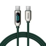 Baseus LED Display Fast Charging Data Cable Type-C to Type-C 100W 2M - Green