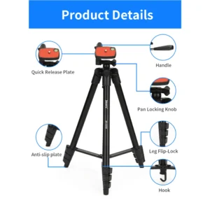 Jmary KP-2205 Portable Tripod For Mobile and Cameras - Image 11