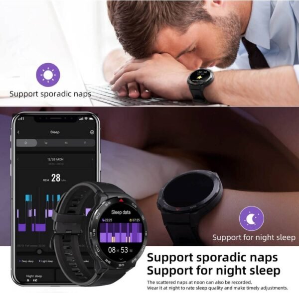 Mibro GS Pro, Smartwatch, 1.43" AMOLED Screen, 316L Stainless Steel Case, Long-Lasting Battery, 5ATM Waterproof, SpO2, 24/7 Heart Rate All-Day Health Monitoring - Image 7