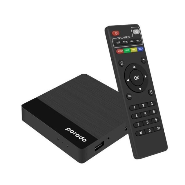 Porodo Android TV Box Video Streaming - Black - Image 2