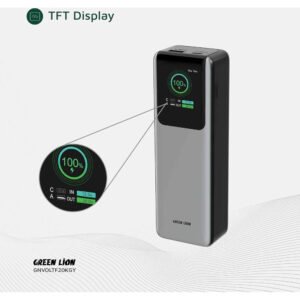 Green Lion Voltura 20000mAh Power Bank, PD 100W Fast Charging, TFT Display, Lightweight & Stylish Design, QC 22.5W USB-A Output, Wide Compatibility, Exquisite Appearance - Image 9