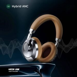 Green Lion Rhythm X50 ANC Wireless Headphones, 50H Long Playtime, Hybrid Active Noise Cancelling Headphones, Hi-Res Audio, Bluetooth V6.0, Game Mode, 4-Mic Calls, Foldable, Voice Assistant - Image 7