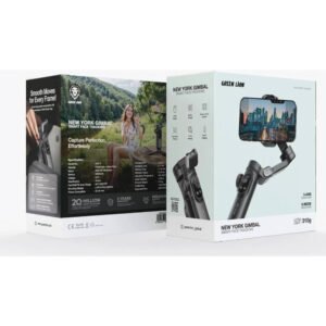 Green Lion New York Gimbal Smart Face Tracking, Adjustable Shooting Mode, 3200 mAh Battery, 10H Working Time, Built-in Fill Light, OLED Display, 3-Axis Stabilization, Focus & Zoom Control - Black - Image 3