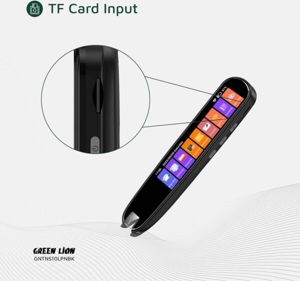 Green Lion Translation Pen 1000mAh Battery, Dictionary & Vocabulary, Macro 2 MP Scanning Head, Touch Screen Interface, Voice Translation, Photo Translation, TF Card Input, Smart Recording - Image 3