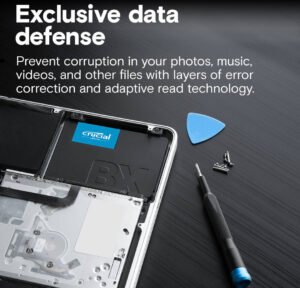 Crucial BX500 SATA 2.5" Internal SSD, 500GB Capacity, 540 Mb/s Sequential Read, 500 Mb/s Sequential Write, 120TB TBW SSD Endurance, Black - Image 6