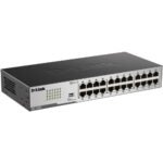 D-Link Fast Ethernet Switch, 24 Port Gigabit Unmanaged Fanless Network Hub Desktop or Rack Mountable (DGS-1024D)