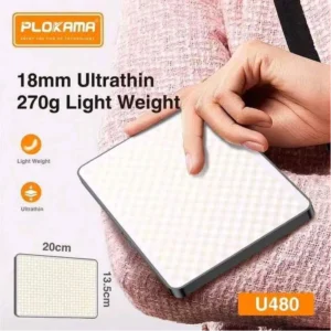 PLOKAMA U480 RECHARGEBLE 20W Built-in 5000mAh Stepless Dimmable 2700-5700K LED Professional Photography Fill Light for DSLR, Camcorder, Tripod - Image 8