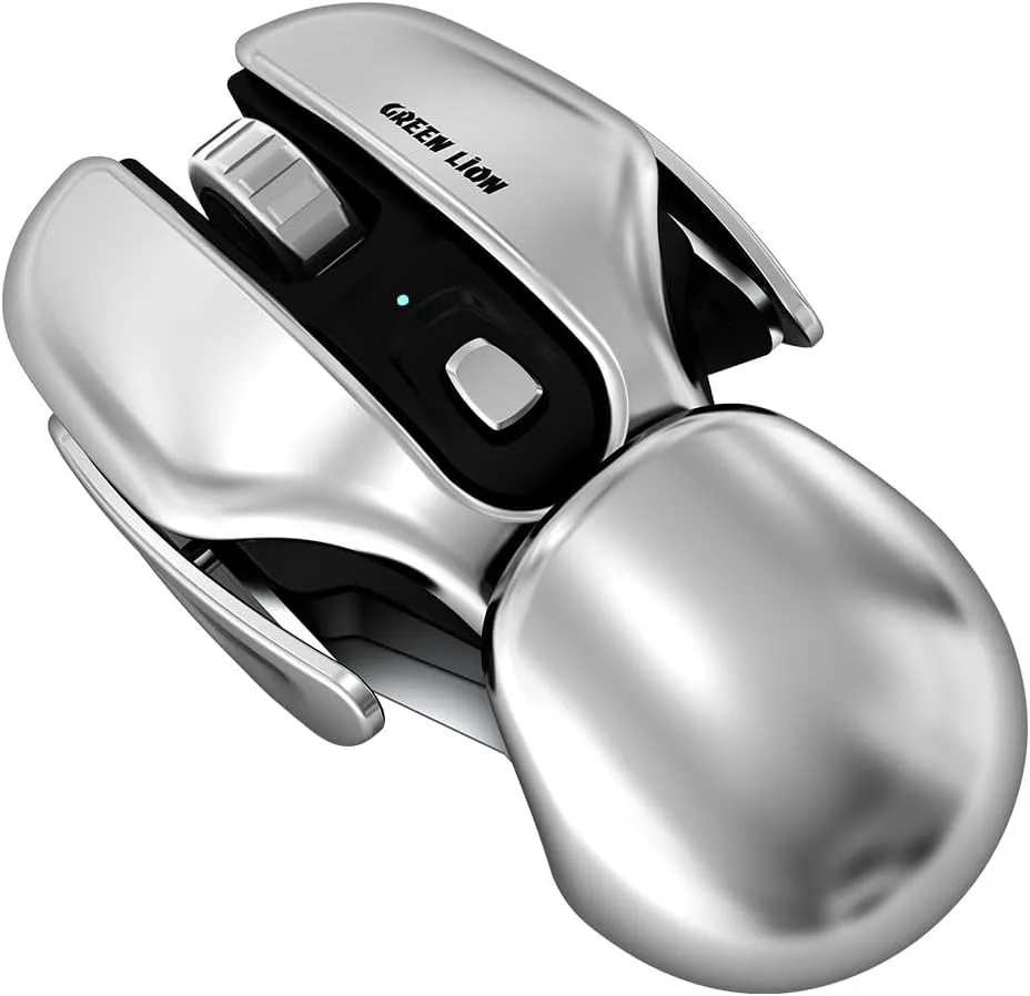 Green Lion G266 Beetles Metal Mouse - Gray