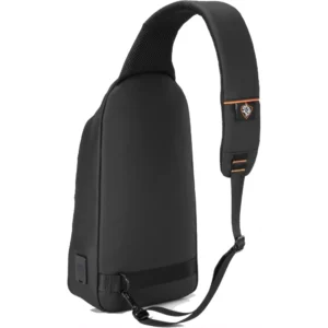 Porodo Gaming Water-Resistant PU Sling Bag With USB-C Port – Black - Image 6