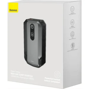 Baseus Super Energy Max Car Jump Starter, Digital Display 2000A Peak Current 20000mAh Battery Charger 12V (8.0L Gas or 4.0L Diesel) with Jumper Cables - Image 3