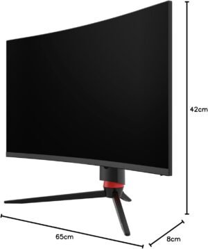 Porodo 280Hz 27 Inch Curved Gaming Monitor,1920 × 1080 (FHD), AMD FreeSync Technology, - Image 3