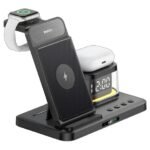 Yesido DS22 5-in-1 Wireless Charger with Clock – Multi-Device Fast Charging Station for iPhone, Apple Watch, AirPods – Adjustable Stand with LED Light