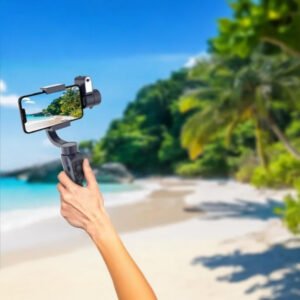 Porodo 3-Axis Gimbal Stabilizer AI Tracker, with Fill Light, 360˚Auto-Inception, 180˚Front-Rear Flip, Built-in Tripod, Object Tracking, Portable/Foldable, Power Bank, Compatible with Android & iPhone - Image 3