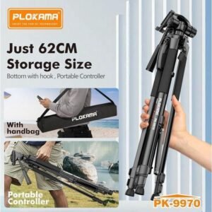 PLOKAMA PK-9970 – 180CM Tall, 360° Rotating Tripod with Bluetooth Remote, Phone Holder & Carry Bag – Compatible with DSLR, iPhone, Android - Image 7