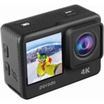 Porodo 4K UHD Dual Display Action Pro Camera Waterproof Case Included, Multiple Shooting Modes, 16MP HD Photos, Battery Capacity 900mAh, Charging Time 3H, WiFi